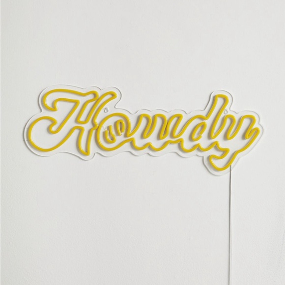 UO Neon Howdy Sign - Picture 3 of 4